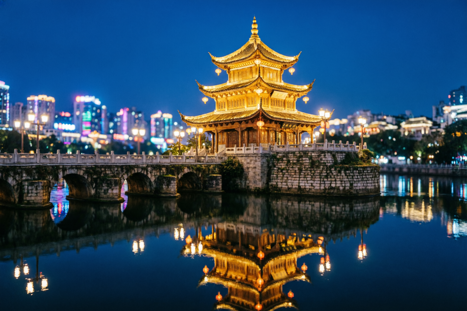 甲秀楼夜景
