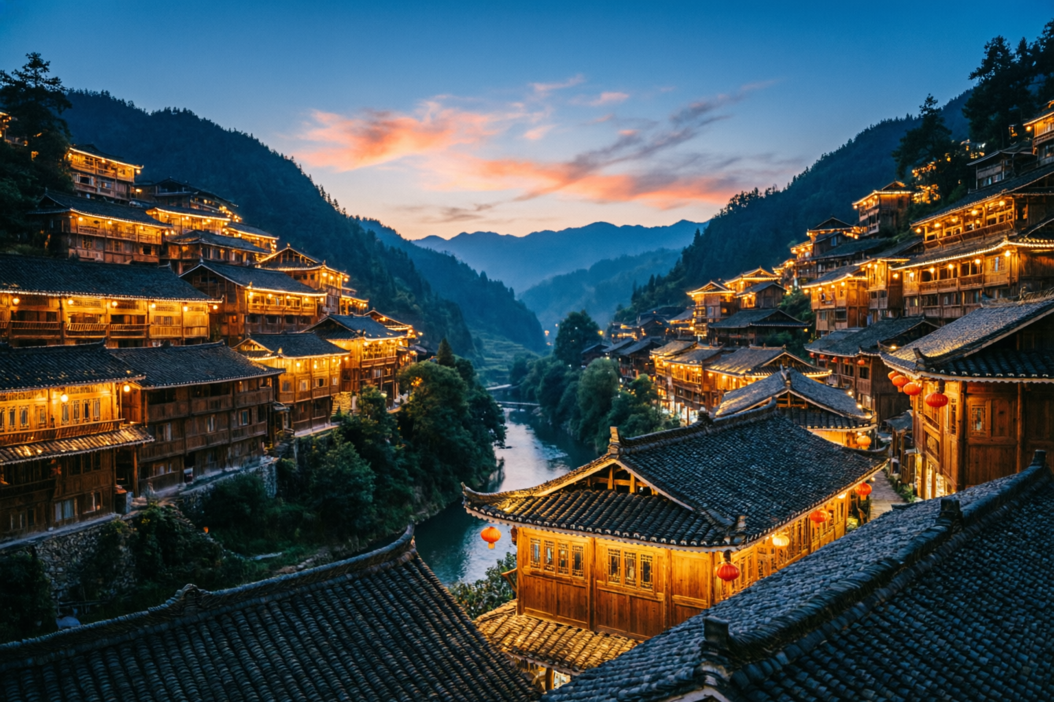 西江千户苗寨夜景